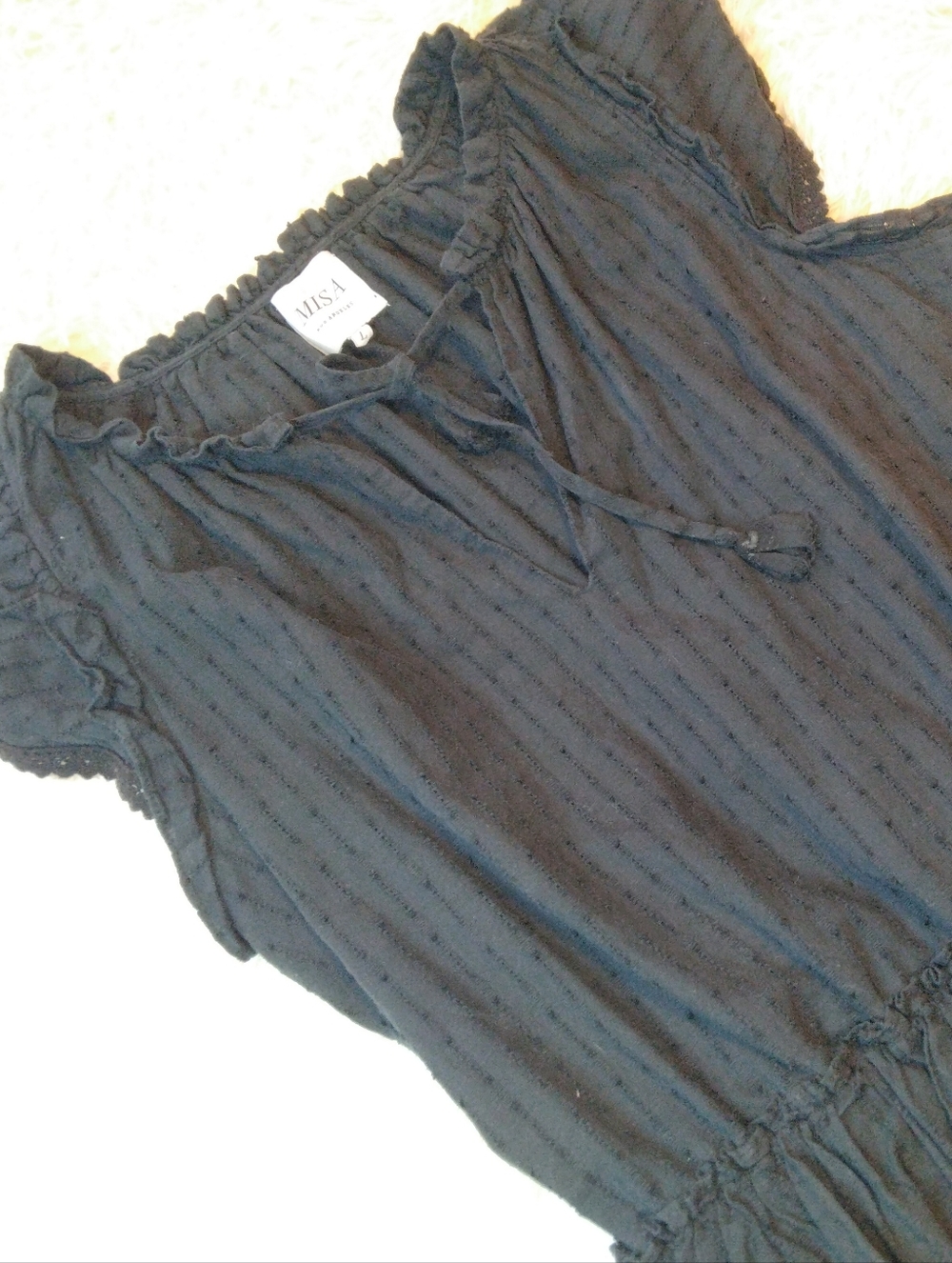 Misa Los Angeles Lillian Black Mini Dress Size L - Picture 8 of 12